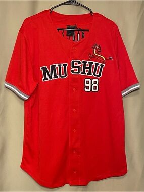 Disney Princess Mulan Mushu Baseball Jersey Size Large NWT